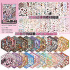 Miniature Scene Collection Set Scenery Stickers 3D House Toys DIY Handmade Stickers