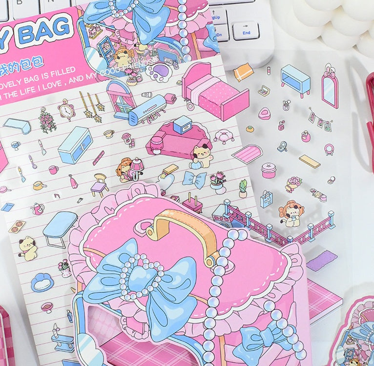 DIY 3D Scene Stickers 4 Cute Miniature Scenes