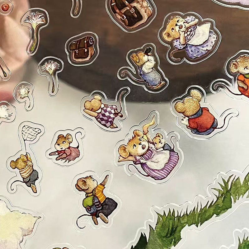 Dream River Hand-drawn Collection DIY 3D Scene Stickers 2 Cute Mini Scenes