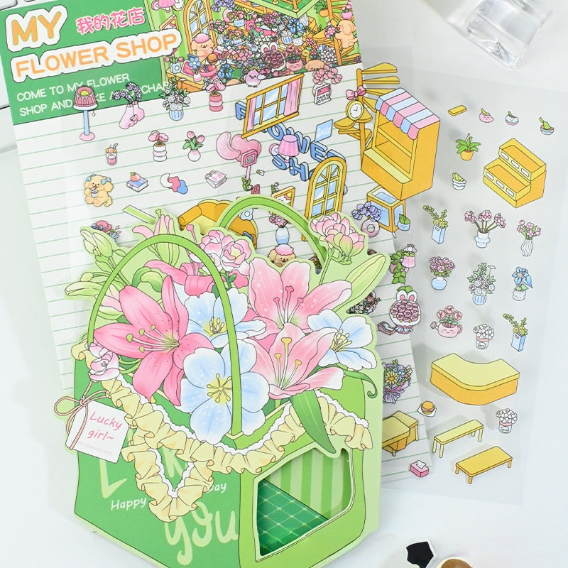 DIY 3D Scene Stickers 4 Cute Miniature Scenes