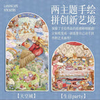 Dream River Hand-drawn Collection DIY 3D Scene Stickers 2 Cute Mini Scenes