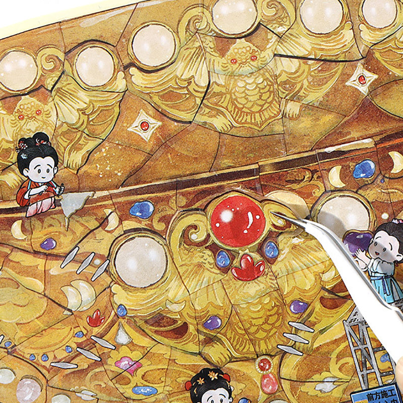 3D Cultural Relics Restoration Sticker Puzzle Series-| Golden Bowl | Ruyi Vase |Single Sheet