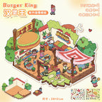 3D Stickers-| Dream Castle | Weekend Vacation | Supermarket Small World | Electric City | Burger King | Witch House | Single Pc