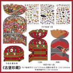 3D Large Size Scenery Sticker| Crab Treasure Box | Underground Treasure Hunt | Castle Treasures |Hide And Seek In The Valley| Single Sheet