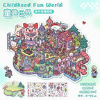 Extra-large 3D sticker, magical style-| Time Magic World | Eleven Tenants | Childhood Fun World  |Single Pc