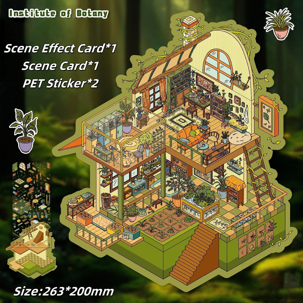 3D Stickers-| Starry Sky Fantasy House | Institute Of Botany | Single Pc
