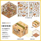 Creative scene stickers- | Venice Theater | Interstellar Express | Small shop | Grandma's kitchen|Single pc