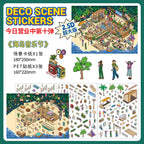 3D Large-size Scenery Sticker| Island Music Festival | Cloud Cafe |Single Sheet