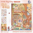 Extra-large cartoon-style 3D sticker-| Daydreamer | Little Toy City | Far Away Dusk Snow | Sofa Party |Single Pc