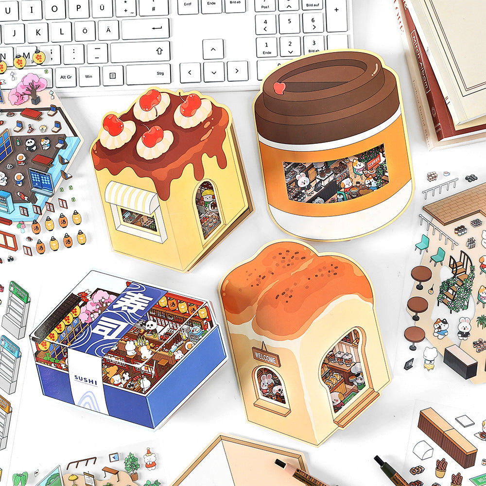 Today's Open Store Series 3D Scenery Sticker DIY Scenario