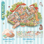Cute large-size 3D stickers-| Panda Villa | Girls' Party | Panda's Daily Life |Rabbit Reading Room | Single Pc
