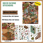 3D Scenery Stickers Nature Series-| Thousand-Page Sandbar | Forest of Oblivion |Single Sheet