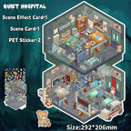 Large-size Scary Cartoon 3D Stickers-| Dreamy Ocean | Campus Strange | Quiet Hospital | Cold Apocalypse | Single Pc