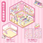 3D Store Series Stickers-| Capybara Hot Springs | Little Bear Bakery | Rabbit Clothing Store | Capybara Restaurant | Puppy Mart | Bunny Amusement Park | Do Do Panda Tea House |