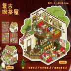 Flip-top 3D Stickers-| The Artist's Home | Retro Tea House | Single Pc