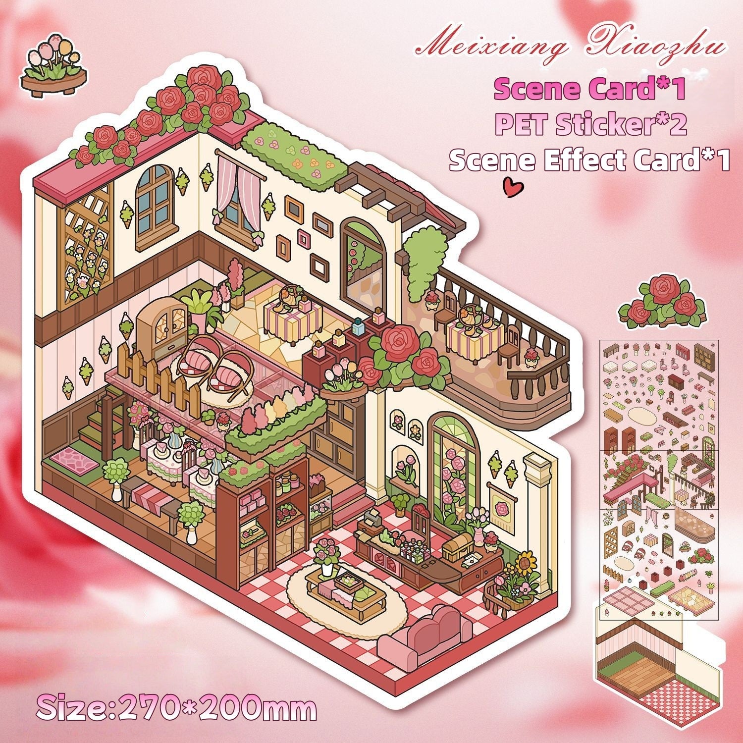 Yard Series Stickers-| Incense House | Rose Cottage | Single Pc