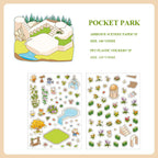 3D Scene Stickers -4 Theme-Street | Corner Park | Sushi Bar | Forest Inn | Coffee Bakery |