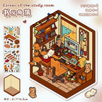 3D Stickers-| Study Room | Time Shop | Meng Makeup Room | Doll Esports Room | Single Pc
