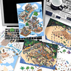 3D Large-size Scenery Sticker| Island Music Festival | Cloud Cafe |Single Sheet