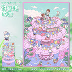 Creative 3D Stickers-| Milk Tea Shop | Wishing Pool Garden | Single Pc